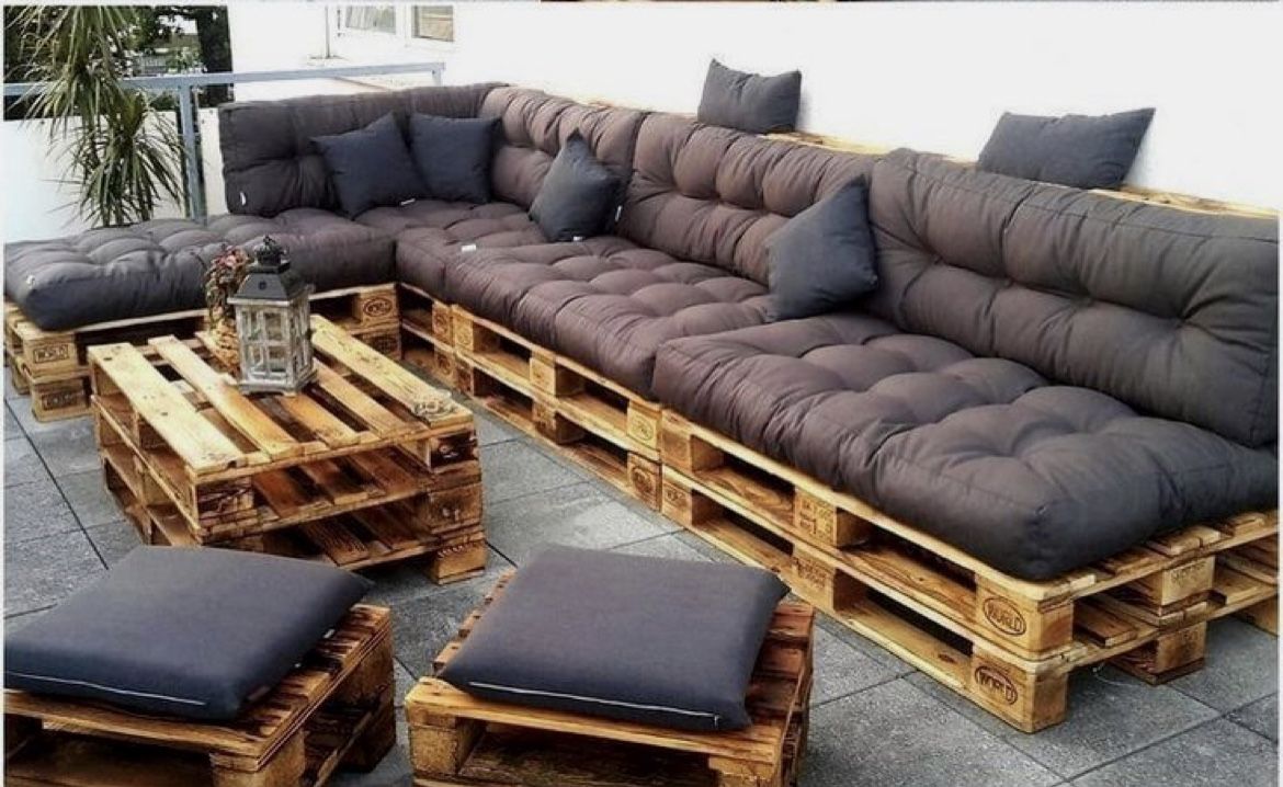 Wood Pallet Sofa Cushions Lounge Sofa