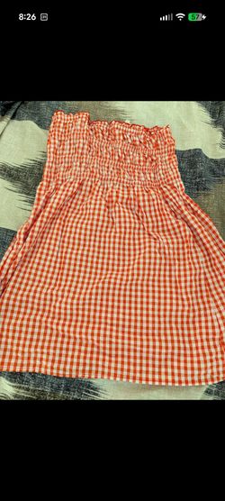 Hippie Rose red and white checkered dress