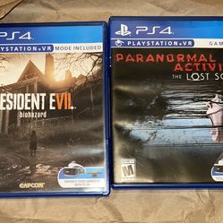 Resident evil ps4 vr & paranormal activity the lost souls vr