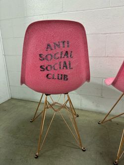 Brand New Antisocial Social Club x Modernica Eiffel Chair Limited Edition ASSC Stussy Supreme TNF palace