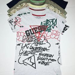 Guess Lot of 5 items T-shirts Youth Size 16 Organic COTTON