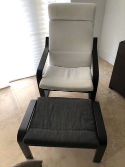 IKEA CHAIR AND OTTOMAN