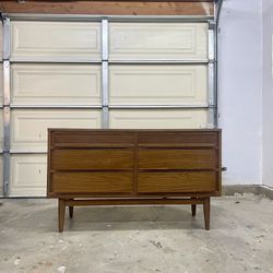 Mid Century Modern Dresser Furniture 6 Drawer Vintage Tv Stand 