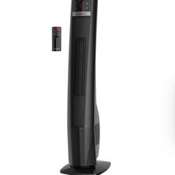 1500-Watt 32 in. Black Electric Tower Ceramic Space Heater with Digital Display, Thermostat, Timer, Remote Control