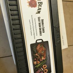 New Double Sided cast Iron Griddle 