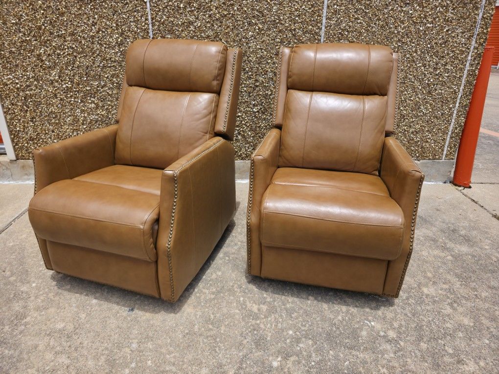 Genuine Leather Rocker Recliner Set of 2