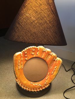 ⚾️BASEBALL GLOVE MITT LAMP and PICTURE FRAME