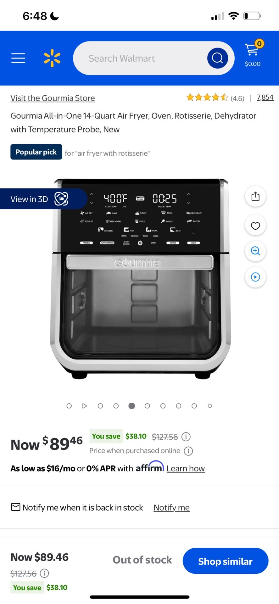 Cuisinart Air Fryer Oven, 2.6-Qt Basket Stainless Steel Air Fryer, Kitchen Dishwasher-Safe Parts with 3 Presets to Roast, Bake, & Air Fry, Quick & Eas