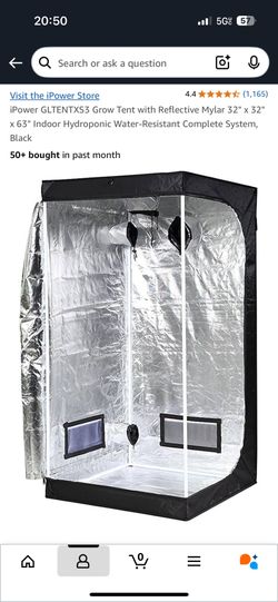 Grow Tent, Fan, Filter & Light