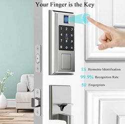 5-in-1 Smart Lock with Front Door Handle Set