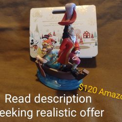 Disney Captain Hook and Mr. SMEE Sketchbook Ornament - Peter Pan
