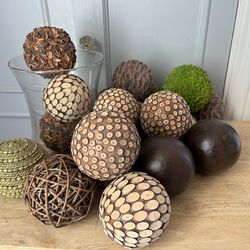 18 Decorative Balls -Vase Not Included