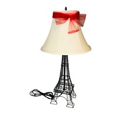 26.5” Vintage Paris Eiffel Tower Table Metal Lamp 