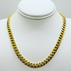 24” 5.5mm 10k Miami Cuban Link Chain Necklace
