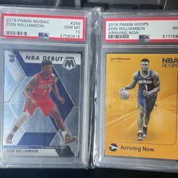 Zion Williamson  Rookie PSA 10/ PSA 9 Cards