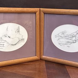 Mama’s Touch And Daddy’s Touch Framed And Sign Pencil Sketch’s