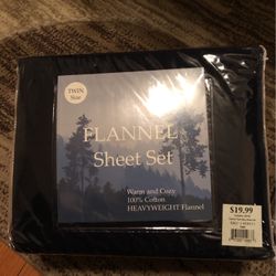 Flannel Sheet Set (New)  Fits Twin Bed