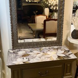 Extra Large Nightstand With Mirror 