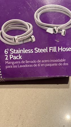 stainless steel fill hose 2 pack