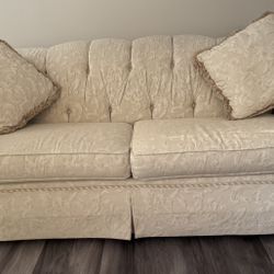 Beige Patterned Sofa