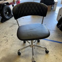 Black Faux Leather Desk Chair 