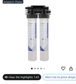 Pentair Everpure H-1200 Dual-Cartridge Drinking Water System, EV928200 Includes Head, 2 Cartridges, Faucet, Hardware; 1,000-Gallon, 0.5 Micron, Reduce