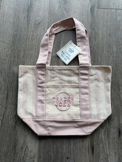 Trader Joe's Striped Mini Canvas Tote Bag