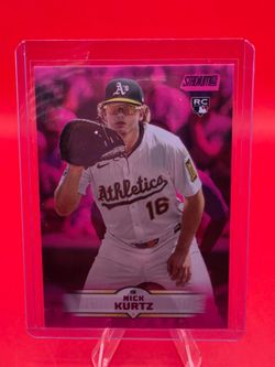 2025 Topps Stadium Club Nick Kurtz Pink Foil Rookie Card RC Oakland Athletics #9