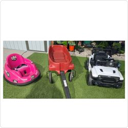 Ultimate Kids' Ride-On & Wagon Bundle: Radio Flyer, Flybar Bumper Car & White Jeep!