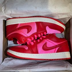 Air Jordan 1 Low Pink/Red Colorblock – Women’s Sneakers Size 8