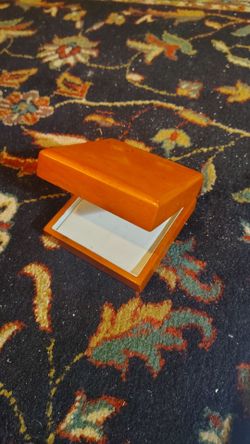 Orange Compact Nacklace box with Hinged Lid