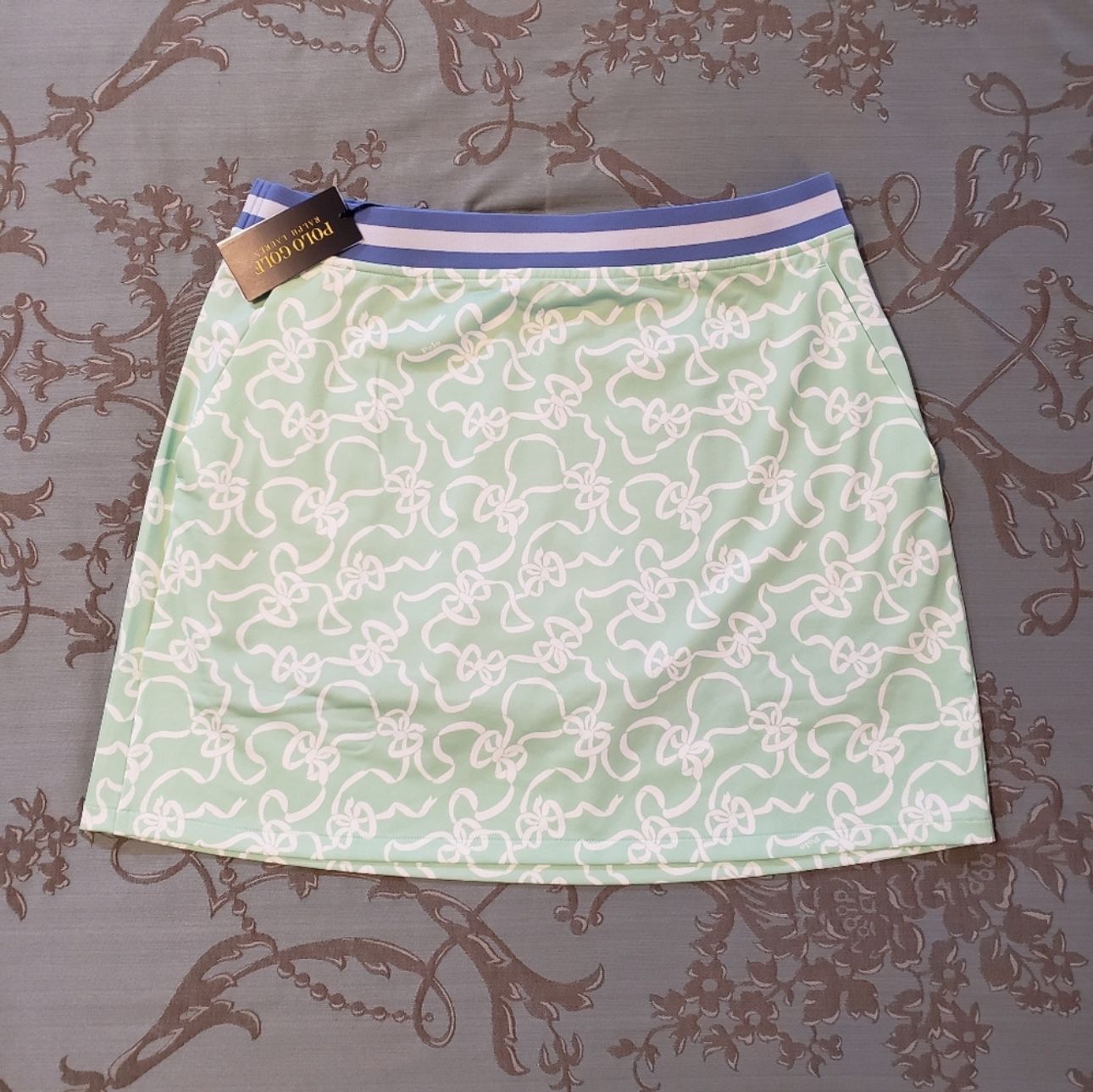Ralph Lauren Polo Golf Pickleball Tennis Skirt Green White Women’s Size Large