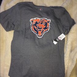 Majestic Chicago Bears Gray T Shirt Team Logo Size M