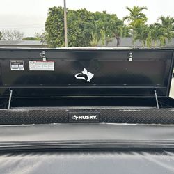 Husky 71.36 in. Matte Black Aluminum Full Size Crossbed Truck Tool Box