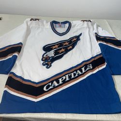 Washington Capitals Screaming Eagle Ccm Jersey Mens Xl White Mic White Nhl Clean