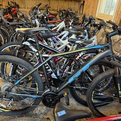 Bikes For Adults And Children teens. 27.5” 26” 24” 20” 16” All Sizes. mountain Bikes $100-$480 
