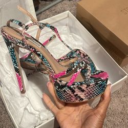 Snake print Steve Madden heels  size 8