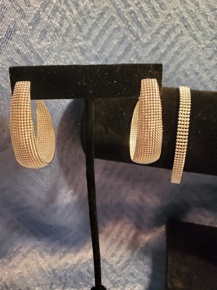 Sterling Silver Earrings and Bracelet