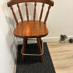 Wooden Bar Stool In Perfect Condition Solid Wood 