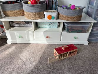 White Drawer Storage Bench