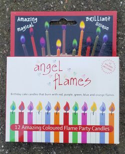 Angel Flames Birthday Cake Candles with colored flames Thumbnail