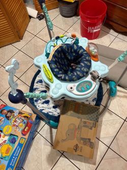 Baby bouncer and toys new booster chair