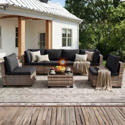 7pc Outdoor Sectional Patio Furniture Set