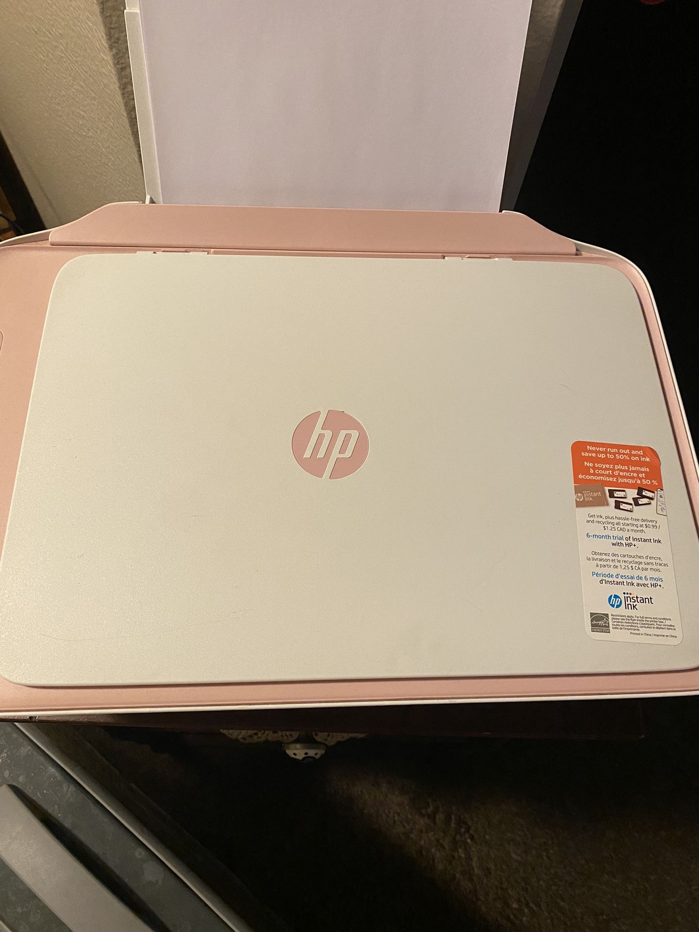 HP DeskJet 2742e Wireless Color All-in-One Inkjet Printer (Himalayan Pink) With Ink