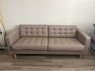 3-seat sofa, Grann/Bomstad dark beige/wood