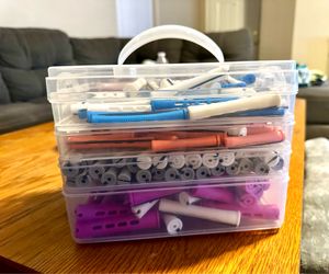 Perm rods with storage container
