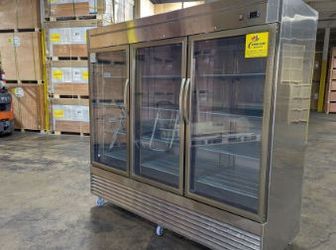 3 GlassDoor Stainless Steel Commercial Refrigerator NSF C84RG
