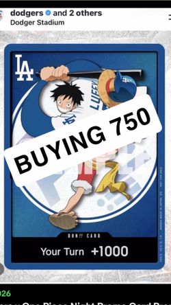 BUYING DODGER LUFFY 750 EA