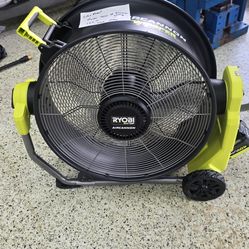 NEW RYOBI 40V  HYBRID FAN 140$ TOOL ONLY OR 200$ WITH 6AH BATTERY AND FAST CHARGER