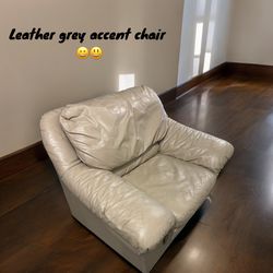 Gray Leather Chair 